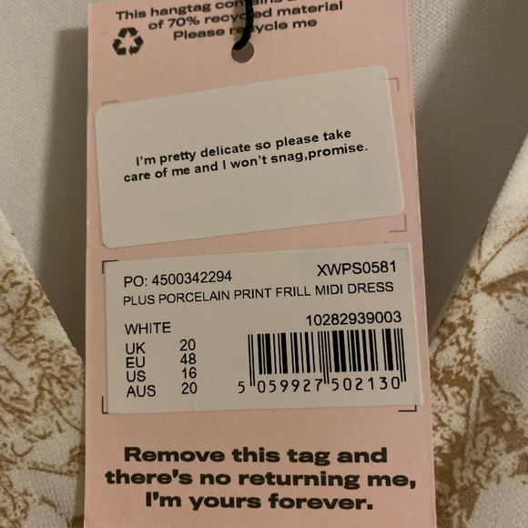 Brand new misguided midi dress with frill detail- size 16 - Picture 6 of 9